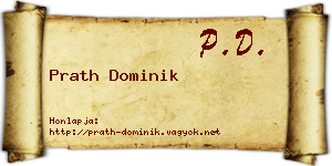 Prath Dominik névjegykártya